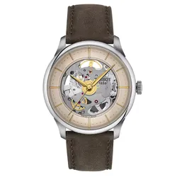 Đồng Hồ Nam Tissot Chemin Des Tourelles Squelette T139.836.16.261.00 (T1398361626100) Màu Nâu Bạc