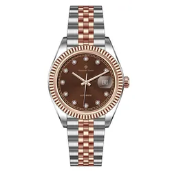 Đồng Hồ Nữ Alexander Ferros 8222D/08 Màu Bạc - Nâu