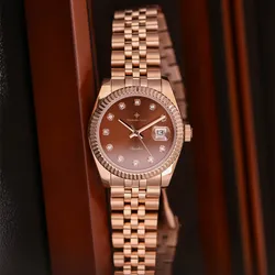 Đồng Hồ Nữ Alexander Ferros Quartz 8222R-08 31mm Màu Vàng Nâu