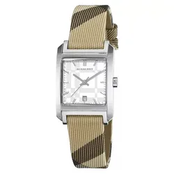 Đồng Hồ Nữ Burberry Nova Check Square Watch 28.9mm BU1577 Màu Be Bạc
