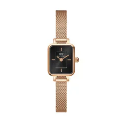 Đồng Hồ Nữ Daniel Wellington DW00100647 Quadro Mini Melrose Onyx Màu Đen - Vàng Hồng