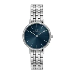 Đồng Hồ Nữ Daniel Wellington Petite Lumine Bezel 5-Link Arctic S Màu Bạc Xanh
