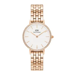 Đồng Hồ Nữ Daniel Wellington Petite Lumine Bezel 5-Link Melrose DW00100666 Màu Vàng Hồng
