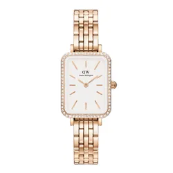 Đồng Hồ Nữ Daniel Wellington Quadro Lumine Bezel 5-Link Melrose Màu Vàng Hồng