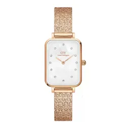Đồng Hồ Nữ Daniel Wellington Quadro Lumine Pressed Piano DW00100578 Màu Vàng Hồng