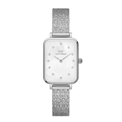 Đồng Hồ Nữ Daniel Wellington Quadro Lumine Pressed Piano DW00100580 Màu Bạc