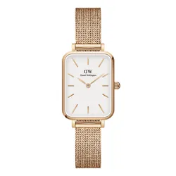Đồng Hồ Nữ Daniel Wellington Quadro Pressed Melrose 20x26mm DW00100431 Màu Trắng/ Vàng Hồng