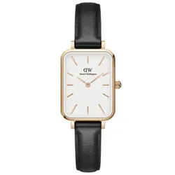 Đồng Hồ Nữ Daniel Wellington Quadro Pressed Sheffield 20x26mm DW00100434 Màu Đen Trắng