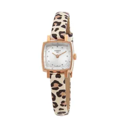 Đồng Hồ Nữ Tissot T-Lady Quartz Diamond Silver Dial Ladies Watch T058.109.37.036.00 Màu Nâu/Be