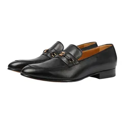 Giày Lười Nam Gucci Loafer With Interlocking G Black 738468-AABUV-1000 Màu Đen Size 39.5