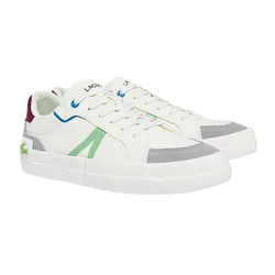 Giày Thể Thao Nam Lacoste Men's L004 Canvas Sneakers 43CMA0055 2L6 Màu Trắng Size 42