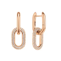 Khuyên Tai Nữ Daniel Wellington Crystal Link Earrings DW00400612 Màu Bạc 27.5mm