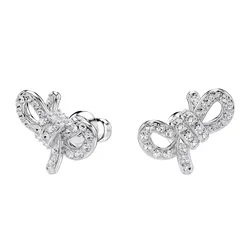 Khuyên Tai Nữ Swarovski Lifelong Bow Earrings 5627345 Màu Bạc
