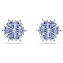 Khuyên Tai Nữ Swarovski Magic stud Earrings Snowflake, Blue, Rhodium Plated 5734242 Màu Xanh Bạc