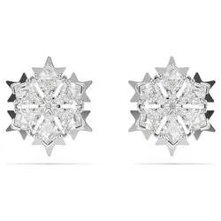 Khuyên Tai Nữ Swarovski Magic Stud Earrings Snowflake, White, Rhodium Plated 5627347 Màu Bạc