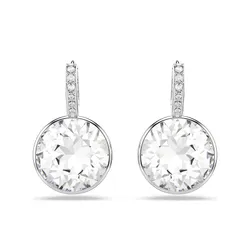 Khuyên Tai Nữ Swarovski Millenia Drop Earrings Round Cut, White, Rhodium Plated 5731149 Màu Bạc