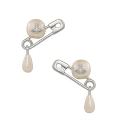 Khuyên Tai Nữ Vivienne Westwood Claude Small Stud Earrings Platinum 62010363-02P103 Màu Bạc Trắng