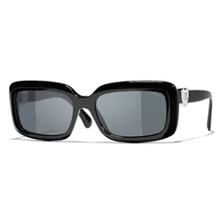 Kính Mát Chanel Rectangle Sunglasses CH5520 Màu Đen - Xanh