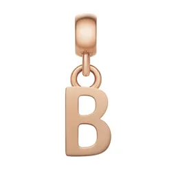 Mặt Dây Chuyền Daniel Wellington Letter Chữ Cái B Màu Vàng Hồng (13mm x 4.55mm)