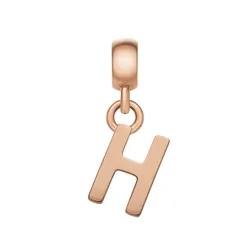 Mặt Dây Chuyền Daniel Wellington Letter Chữ Cái H DW00400465 Màu Vàng Hồng (13mm x 4.55mm)