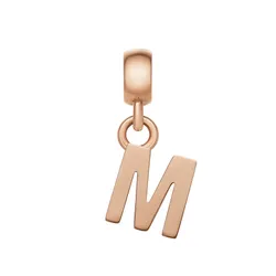 Mặt Dây Chuyền Daniel Wellington Letter Chữ Cái M Màu Vàng Hồng (13mm x 4.55mm)