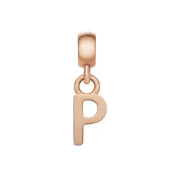 Mặt Dây Chuyền Daniel Wellington Letter Chữ Cái P Màu Vàng Hồng (13mm x 4.55mm)