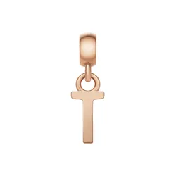 Mặt Dây Chuyền Daniel Wellington Letter Chữ Cái T Màu Vàng Hồng (13mm x 4.55mm)