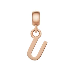 Mặt Dây Chuyền Daniel Wellington Letter Chữ Cái U DW00400478 Màu Vàng Hồng (13mm x 4.55mm)