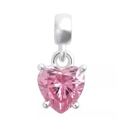 Mặt Dây Chuyền Nữ Daniel Wellington S925 DW00401054 Heart Pink Crystal Màu Vàng Bạc Hồng