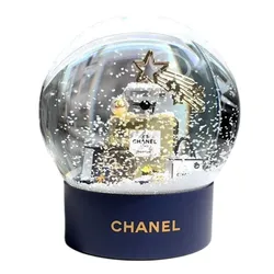 Mô Hình Quả Cầu Chanel Christmas Gift Star Crystal Ball Snowball Màu Xanh