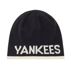 Mũ Len MLB Lettering Mid Beanie New York Yankees 3ABNM0836-50BKS Màu Đen