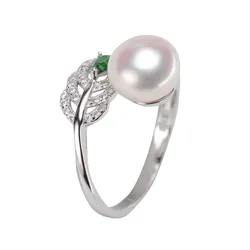 Nhẫn Nữ Jessica Pearl Delicate Feather JR15 Màu Bạc