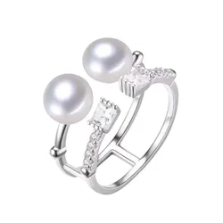 Nhẫn Nữ Jessica Pearl Reflective Pearl JR10 Màu Bạc