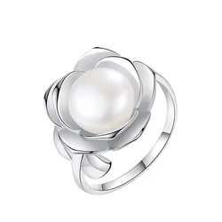 Nhẫn Nữ Jessica Pearl Rose Pearl JR3 Màu Bạc