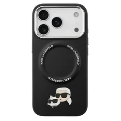 Ốp Điện Thoại Karl Lagerfeld Choupette Pins MagSafe Case iPhone 17 Air Màu Đen