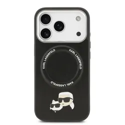 Ốp Điện Thoại Karl Lagerfeld Choupette Pins MagSafe Phone Case Cover iPhone 17 Pro Max Màu Đen