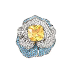 Pin Cài Áo Nữ Meri Gracebud BR892 Màu Xanh Bạc