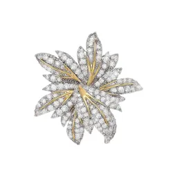 Pin Cài Áo Nữ Meri Leaf Crevice BR894 Màu Vàng