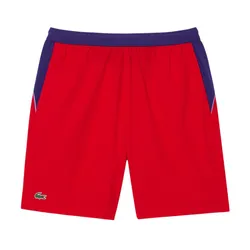Quần Short Nam Lacoste Regular Fit Color Block Sport x Novak Djokovic Para Hombre GH9354 XSJ Màu Đỏ Size 3