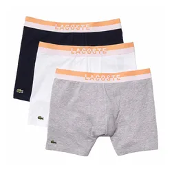Set 3 Quần Lót Nam Lacoste Boxer 6H3387-51-J1T Màu Đen/Trắng/Xám Size S