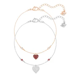 Set Vòng Đeo Tay Swarovski Crystal Wishes Bracelet 5529600 Hai Vòng Màu Bạc/Vàng Hồng