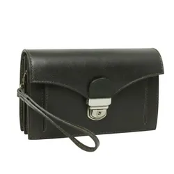 Túi Cầm Tay Old Angler Grain Leather Clutch 073989NE Màu Đen