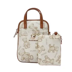 Túi Đeo Chéo Nữ Guoo Bear GU1101-2910 Màu Nâu Trắng