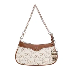 Túi Đeo Vai Nữ Guoo Bear GU1196-37450 Màu Nâu Trắng