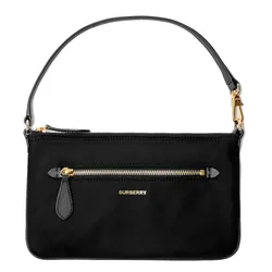Túi Xách Nữ Burberry Women's Black Nylon Zip Pouch Màu Đen