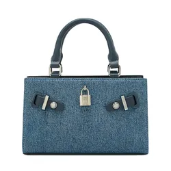 Túi Xách Nữ Lyn Raff Raw Top Handle S Handbag - Blue Variation 2 LL25SBS327 Màu Xanh Blue