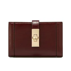 Ví Nữ Lyn Cora Short Wallet - Dark Red L25FWWB009 Màu Đỏ Đậm