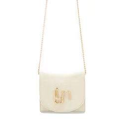 Ví Nữ Lyn Horsy Short Wallet On Chain - Biege Variation 2 L25FWWA019 Màu Kem