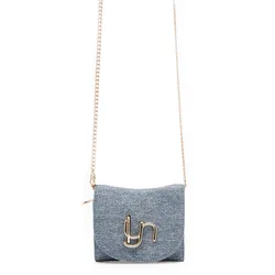 Ví Nữ Lyn Horsy Short Wallet On Chain - Blue Variation 2 L25FWWA019 Màu Xanh Blue