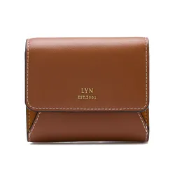 Ví Nữ Lyn Moria Tri Fold Wallet - Tan L25FWWA007 Màu Nâu